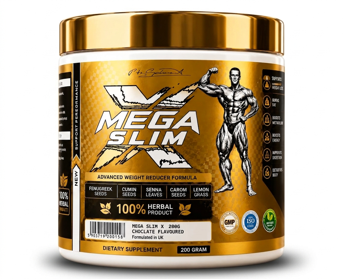 MegaX SlimX Advanced Fat Burning Formula | 100% Herbal Weight Loss Supplement (200g)
