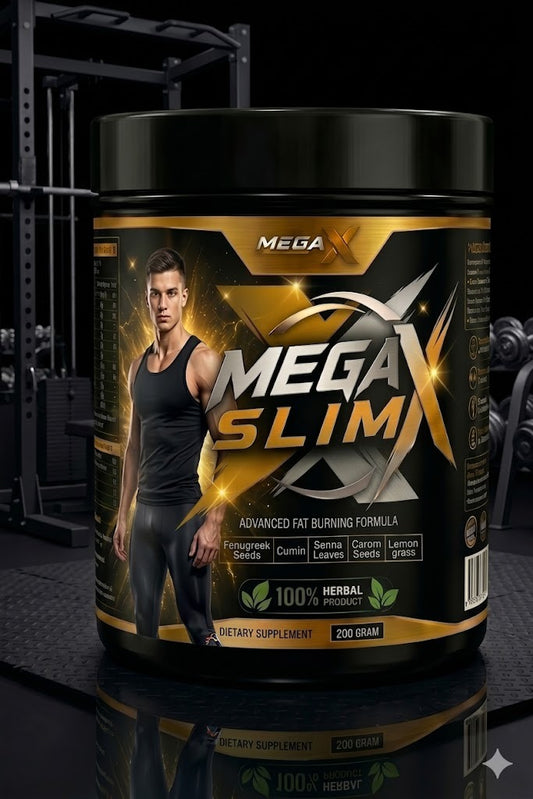 MegaX SlimX Advanced Fat Burning Formula | 100% Herbal Weight Loss Supplement (200g)
